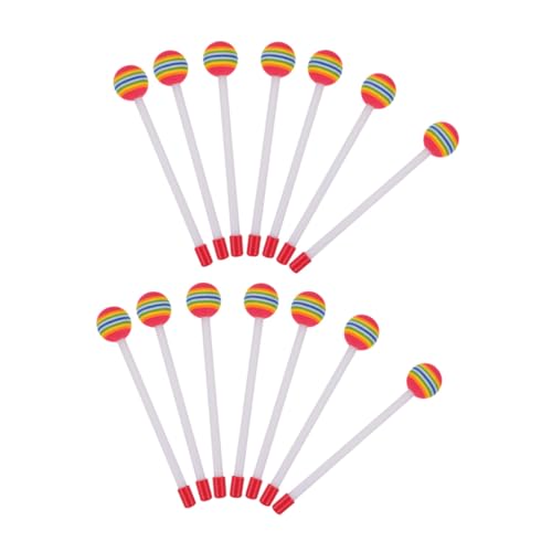 TOYANDONA 14 Stück Teiliges Schlaginstrumente Lutscher-Drumsticks mit Weichen Eva-köpfen Bunte Orff-musikschlägel Leichte für Jungen und Mädchen Musikalisches Lernspielzeug für Zuhause und von TOYANDONA