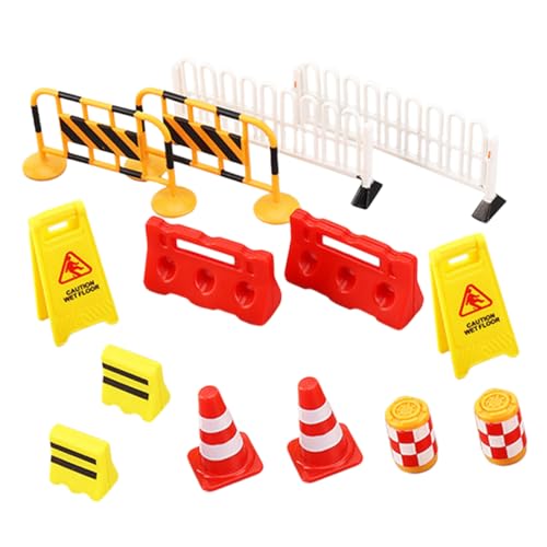 TOYANDONA 14 Stück Teiliges mit Verkehrszeichen und Kegeln Pädagogisches für Verkehrserziehung für Kreative Rollenspiele und Miniaturszenen TOYANDONA 14 Stück Teiliges mit Verkehrszeichen und Kegeln Pädagogisches für Verkehrserziehung für Kreative Rollenspiele und Miniaturszenen von TOYANDONA