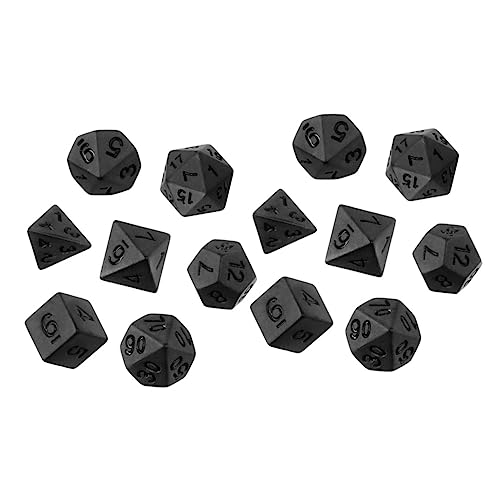 TOYANDONA 14 Stück Zugesperrte Würfel настольные игры Table Gaming Rollenspielwürfel Board Game настольная игра Halloween-Würfel dekorative Würfel Zubehör für Würfelspiele Acryl Black von TOYANDONA