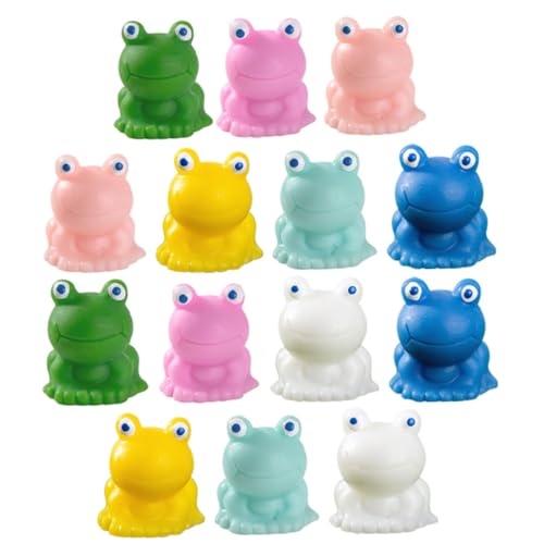 TOYANDONA Miniatur Tier Schmuck Set 14 Stücke Frosch Figuren Harz Material Für Landschaft von TOYANDONA