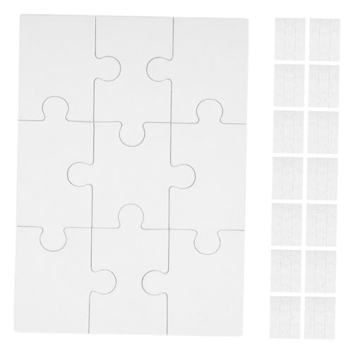 TOYANDONA 15 Blatt Blanko Puzzle zum Ausmalen DIY Bastelset Kinderpuzzle Leere Puzzleteile zum Bemalen und Kreativgestalten Feinmotorik und Fantasie von TOYANDONA