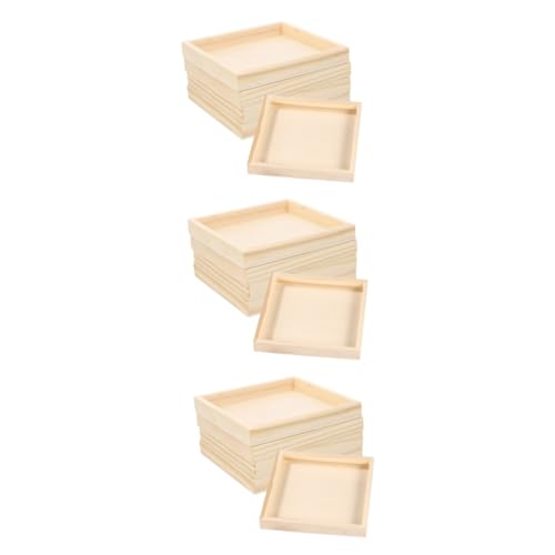 TOYANDONA 15 STK Holzpalette Puzzle-Spielzeug-Tabletts Aufbewahrungsbox aus Holz Holztablett Spielzeuge Rätsel Puzzle-Sortierfach Puzzle-Sortierfächer Snack Kunsthandwerk Chassis 3D hölzern von TOYANDONA