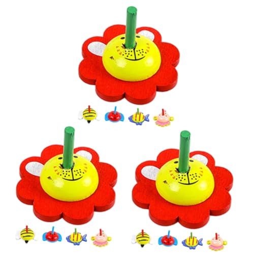 TOYANDONA 15 STK Kreisel Kinderspielzeug Geschenke Spielzeuge Cartoon Kleines Gyroskop-Spielzeug Tragbares Gyroskop-Spielzeug Gyro-spielspielzeug Hölzern Jacke Schreibtisch Rotieren von TOYANDONA