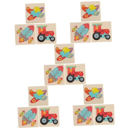 TOYANDONA 15 STK Puzzle Spielset Aus Holz Bausteine ​​für Erwachsene Holziges Dekor Geometrischer Brettblock Lustiges Rätsel Spielzeuge Kind Hölzern Schmücken von TOYANDONA