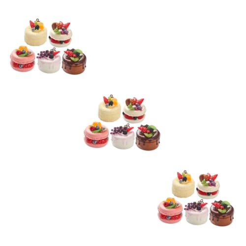 TOYANDONA 15 Sätze Kuchen selber Machen gefälschter Cupcake Faux-Kuchen-Brot-Dessert Kinderspielzeug Spielzeuge Aufbewahrungsbehälter in Kuchenform simulierte kuchenförmige Schachteln Mini von TOYANDONA