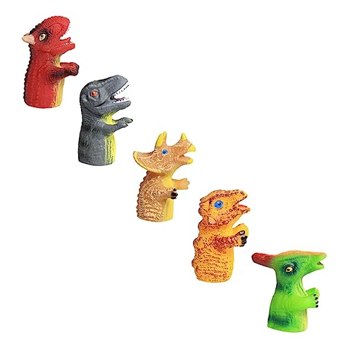 TOYANDONA 15 STK Dinosaurier-fingerspielzeug Tierbad Fingerpuppe Zoofreunde Handpuppe Tierische Handpuppe Dinosaurier-fingerpuppen Kopf Spielzeug Kind Fingerlinge Plastik Modellieren von TOYANDONA