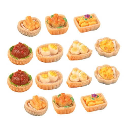 TOYANDONA 15 Stück Essen und in Miniatur DIY House Miniature Kitchen Decoration DIY Miniaturhaus DIY-Miniaturen miniaturmodelle Miniaturpuppen-Lebensmittelmodell Mini-Food- Harz von TOYANDONA