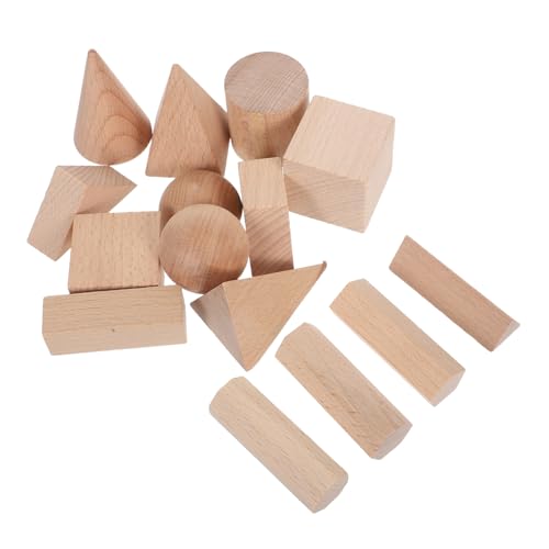 TOYANDONA 15 Stück Formen für Mathematik Sortieren und Stapeln aus Buchenholz für Vorschulkinder und Frühes Lernen TOYANDONA 15 Stück Formen für Mathematik Sortieren und Stapeln aus Buchenholz für Vorschulkinder und Frühes Lernen von TOYANDONA