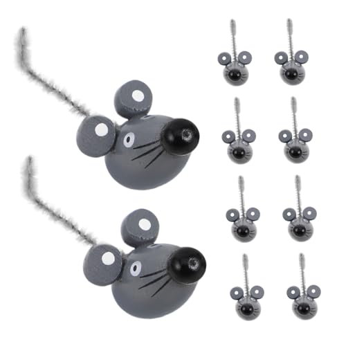 TOYANDONA 15 Stück Halloween Streichmaus Ornament Mini Rattenmodelle Simuliertes Mausmodell Realistische Maus Gefälschte Streich Kawaii Maus Gefälschte Rattenspielzeuge von TOYANDONA