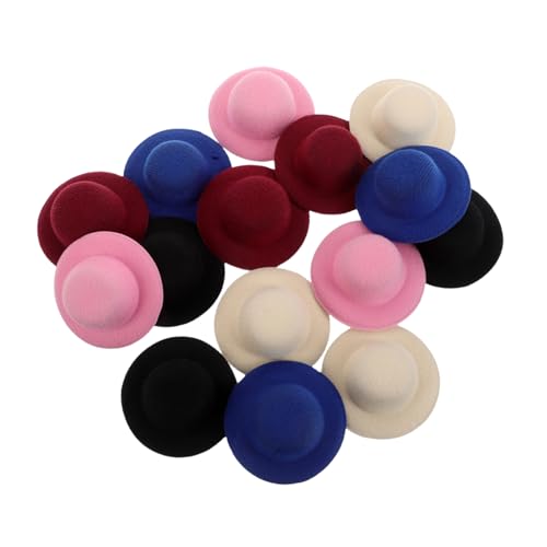 TOYANDONA 15 Stück Mini Handwerkszubehör für DIY Projekte Kleine Hüte für Puppenhaus Dekorationen Kreative Bastelmaterialien für Party Accessoires von TOYANDONA