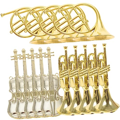 TOYANDONA 15 Stück Musikinstrumentenmodelle Weihnachtskarten Miniatur Musikinstrumente Plüsch Mini Musikinstrumente Weihnachtskugeln Weihnachts Minikranz Weihnachtsbaum Hängedekor von TOYANDONA