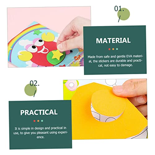 TOYANDONA 15 Stück Teiliges Eva Sticker für Kleinkinder Kinderfreundliche Langlebige Bastelaufkleber Sichere Eva Materialien für Kunsthandwerk und Raumdekoration Zufällige Designs von TOYANDONA