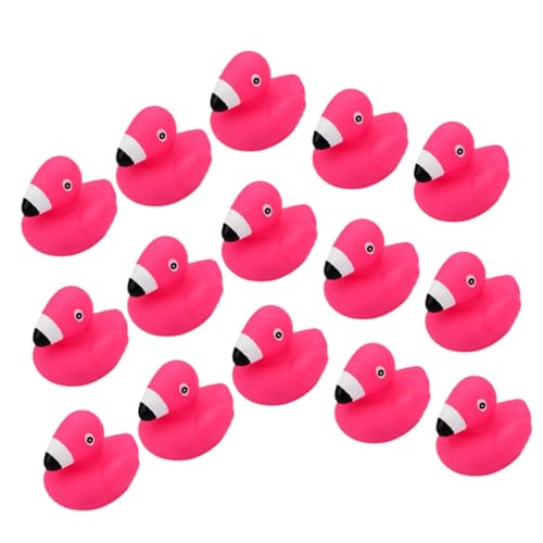 TOYANDONA 15 Stück Teiliges Flamingo Badespielzeug Weiche Bunte Badetiere aus Vinyl Quetschbar und Langlebig Kindgerechte für Badewanne Pool Strand und Partydekoration von TOYANDONA