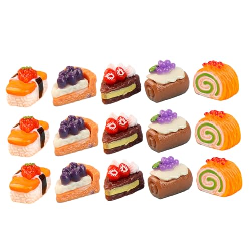 TOYANDONA 15 Stück Teiliges Miniatur Kuchen aus Resin Künstliche Dessert Deko Lebendige Farben Geeignet für Puppenhaus Küche Miniatur Szene Detailreiche Mini Obsttorten Spielszene TOYANDONA 15 Stück Teiliges Miniatur Kuchen aus Resin Künstliche Dessert Deko Lebendige Farben Geeignet für Puppenhaus Küche Miniatur Szene Detailreiche Mini Obsttorten Spielszene von TOYANDONA