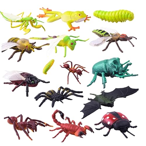 TOYANDONA 15 Stück simulierte Tiere Halloween-Requisiten lebensechte -Modell gefälschtes Tiermodell künstlich Simulations- von TOYANDONA