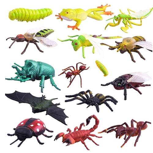 TOYANDONA 15 Stücke Simulierte Tiere Simulation Gefälschte Tier Modell Lebensechte Bugs Modell Künstliche Halloween Requisiten von TOYANDONA