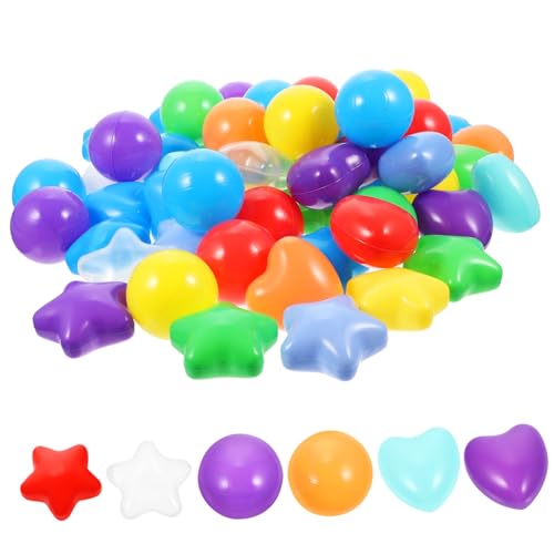 TOYANDONA 150 Stück Meeresball Pastellfarbene Pitballs Für Lustiger Ozeanball, Die Ball Kinderfreizeitpark Star Ball Kugelspielzeug Aus Kunststoff Sternförmige Kugel Plastik von TOYANDONA