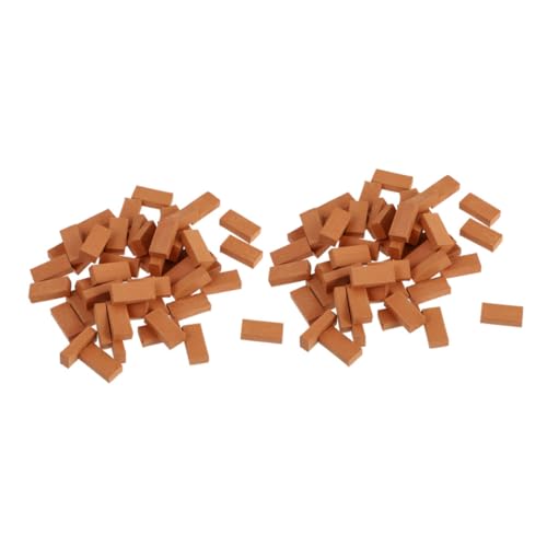 TOYANDONA 150 Stück Mini-Steine Schaumstoffziegel Miniaturgebäude ästhetisch Wand bastelset basteln für bastelmaterial Decor Mini-Gartenziegel Feengarten Mauerziegel Ton von TOYANDONA