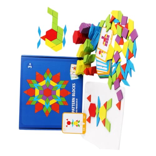 TOYANDONA 155 Stück Spielzeug Rätsel Spielset Aus Holz Bambus Puzzle Blöcke Kind von TOYANDONA