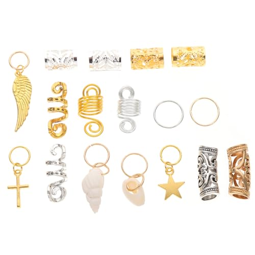 TOYANDONA 159 Stück Teiliges Dreadlocks Haarschmuck mit Haarringen Anhängern und Manschetten Buntes Haarzubehör für Zöpfe Leicht und Komfortabel Geeignet für Partys Hochzeiten und Alltag von TOYANDONA