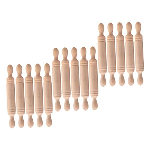TOYANDONA 15St Mini Nudel Holz geprägtes Nudelholz Mini-Nudelholz kleine Rolle Stift küchenspielzeug für Kitchen Toys for Werkzeug Simulation Rollstöcke Rollstock-Handwerk TOYANDONA 15St Mini Nudel Holz geprägtes Nudelholz Mini-Nudelholz kleine Rolle Stift küchenspielzeug für Kitchen Toys for Werkzeug Simulation Rollstöcke Rollstock-Handwerk von TOYANDONA
