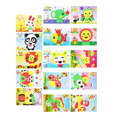 TOYANDONA 15st 3D-Aufkleber Bastelaufkleber-kit Zum Selbermachen Bastel-DIY-Sticker-Kits Für Schaumstoff-Aufkleber Kleinkind Aufkleber Eva von TOYANDONA