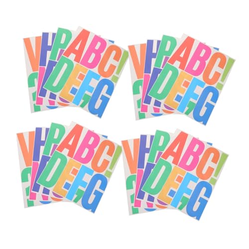 TOYANDONA 16 Blatt wasserdichte Alphabet Aufkleber Selbstklebend Farbige Buchstaben für DIY Party Wand Innen Außen ohne Rückstände Entfernbare Sticker Set TOYANDONA 16 Blatt wasserdichte Alphabet Aufkleber Selbstklebend Farbige Buchstaben für DIY Party Wand Innen Außen ohne Rückstände Entfernbare Sticker Set von TOYANDONA