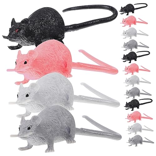 TOYANDONA 16 STK -Kürbis-Mini-Puppenhaus-Spielzeugornamente Haustier gefälscht Käfig Halloween-Ratten Halloween Dekoration Halloween-Dekoration Mausfiguren Party-Mäuse- Plastik von TOYANDONA