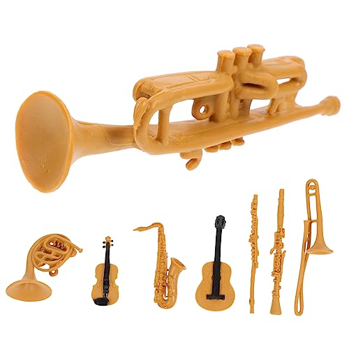 TOYANDONA 16 STK Musikinstrument-Set-Modell Kindergeige Miniatur-Puppenhaus Ornament Modelle Instrumentenfigur Miniatur-Instrumentendekor Saxophon Skulptur Horn schmücken Büro Klarinette PVC von TOYANDONA