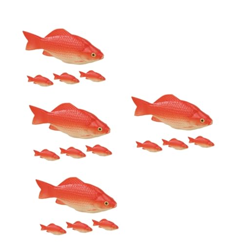 TOYANDONA 16 STK Simulation Von Schaumfischen Fisch-Modell Künstliches Fischornament Simulierter Fisch Kleine Fischfigur Simulation Tierfigur Fischfiguren Schmücken Rot Kind Gefälschter Mais von TOYANDONA