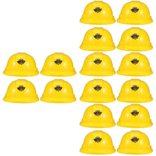 TOYANDONA 16 Stk Spielzeug-Engineering-Hut kinder bauhelm Kinder Konstruktionshelm Mann im gelben Hutkostüm Kinderbauhut Helme für Erwachsene Kleidung gelbes Bauhutspielzeug von TOYANDONA