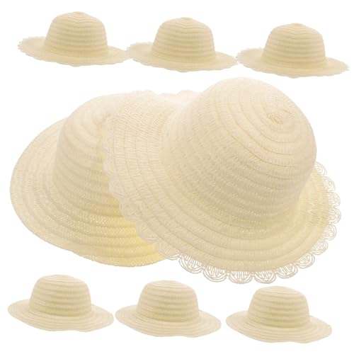 TOYANDONA 16 Stk Strohhut selber machen bastelsets für kinder basteln für kinder Action Figur mexikanischer Sombrero-Hut babys puppen Babyartikel schlichter Hut Strohhüte für Kinder Mädchen von TOYANDONA