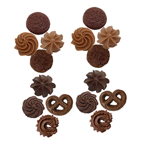 TOYANDONA 16 Stück Keks-Modell Simulationskeks Creme Realistische Kekse Backen Essen Vor, Spiel Zu Keksmodell Hier Gefälschte Display -Cookies Schaum Bausatz Plätzchen PVC Coffee von TOYANDONA