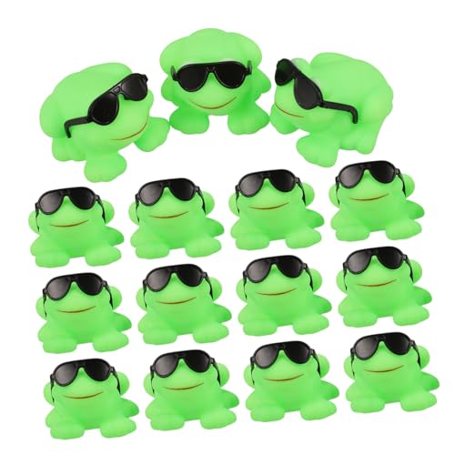TOYANDONA 16 Stück Sonnenbrillenfrosch badewanne babyspielzeug Frosch schwimmspielzeug Badespielzeug aus Kunststoff Fun Badspielzeug Duschspielzeug Plastik Green TOYANDONA 16 Stück Sonnenbrillenfrosch badewanne babyspielzeug Frosch schwimmspielzeug Badespielzeug aus Kunststoff Fun Badspielzeug Duschspielzeug Plastik Green von TOYANDONA