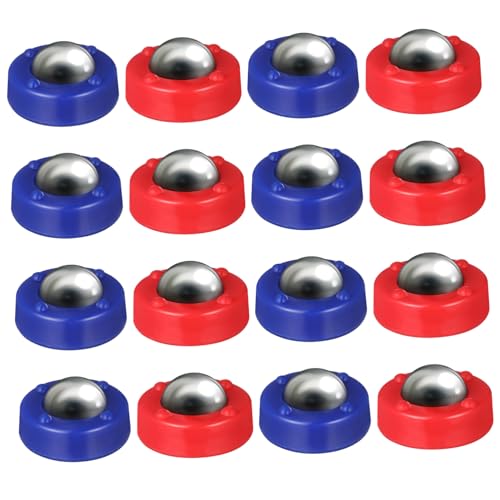 TOYANDONA 16 Stück Teiliges Tisch Shuffleboard mit Blauen und Roten Rollenden Perlen Kompakt und Leicht Robuste Stahl und Kunststoffmaterialien Praktisches Zubehör für Erwachsene für Party von TOYANDONA