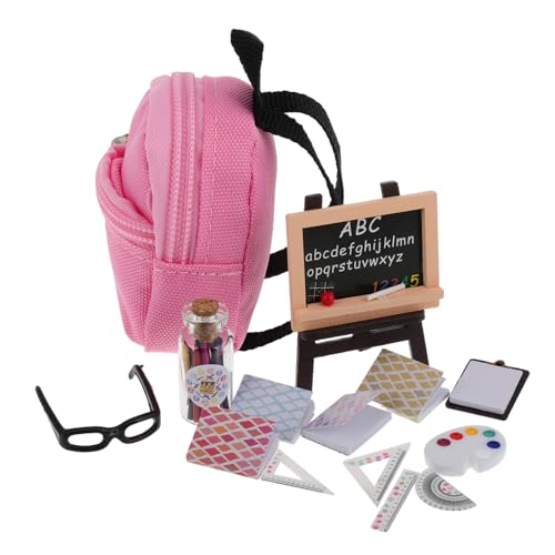 TOYANDONA 16-teiliges Mini-schulbedarfsset Für Puppen Lernwerkzeuge Im Maßstab 112 Rucksack Notizbücher Tafel Lineal Puppe TOYANDONA 16-teiliges Mini-schulbedarfsset Für Puppen Lernwerkzeuge Im Maßstab 112 Rucksack Notizbücher Tafel Lineal Puppe von TOYANDONA
