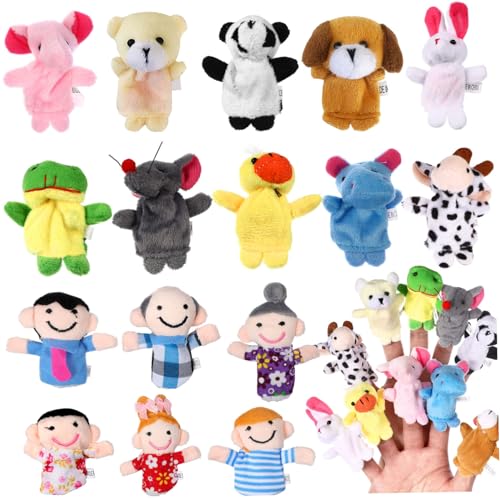 TOYANDONA Familienspaß Mit 16 Handpuppen - Babyfreundliche Tierpuppen Kinderfreundliches Geschichtenerzählspielzeug & von TOYANDONA