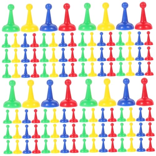 TOYANDONA 160 STK Spielsteine Kinder brettspiele gesellschaftsspiele für Kinder Brettspiel Teile Zubehör für Brettspiele Schachbrett Schach Stück Ludo Spielzeug Zeichen Komponenten Plastik von TOYANDONA
