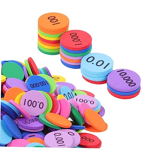TOYANDONA 160stücke Stellenwertscheiben Für Junge Mädchen in Leuchtenden Farben Rechenspielzeug Für Zahlenerkennung Kleine Runde Mathescheiben Für Lernen Und Kognition von TOYANDONA