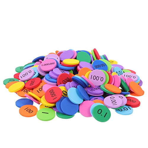 TOYANDONA 160 Stück Teiliges Bunte Eva Zahlenwert Scheiben für Glatte Oberfläche Abgerundete Kanten Pädagogisches Lernspielzeug für Mathematik zum Zahlenverständnis und Rechnenlernen von TOYANDONA