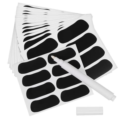 TOYANDONA 160Stücke Sport Augenaufkleber Schwarz mit Beschreibbarem Stift Selbstklebende Augen Sticker für Optimale Sicht für Sportevents und Spiele von TOYANDONA