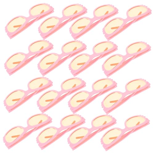 TOYANDONA 16St Minipuppenbrille Puppen doll Accessories Puppenwagen Puppe stylische Puppensonnenbrille Puppen-Mini-Brillengestell Plastik Rosa von TOYANDONA