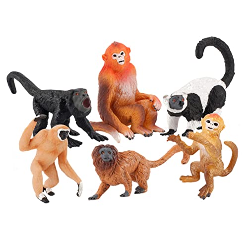 TOYANDONA 18 STK Affenmodell Affenfiguren Affen-Dekor Geschenke für Kinder kindergeschenke Modelle Ornament Tiermodell-Verzierungen Tiermodell-Dekore fest Goldener AFFE von TOYANDONA