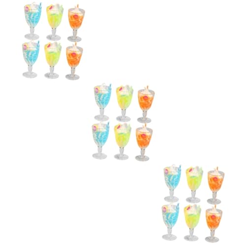 TOYANDONA 18 STK Miniaturkelch Mini-Spielzeug Schmücken Eiszubehör Miniaturen Miniaturspielzeug Fruchtspielzeug Mini- -küchenzubehör Harz Dekorationsfälschung Kind Lebensmittel von TOYANDONA