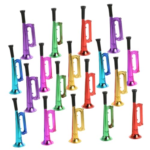 TOYANDONA 18 Stück Farbenfrohe Trompete musikinstrumente Musical Instruments Geräuschmacher kinderparty mitgebsel spielzeuge Fußballhorn jubelnde Hörner Stadion Horn Plastik von TOYANDONA