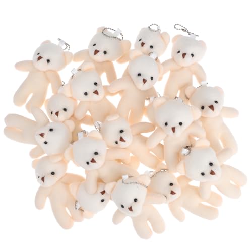 TOYANDONA 18 Stück Teiliges Kleine Teddybären mit Schlüsselanhänger Weiche Stofftier Kuscheltiere Niedliche Plüschanhänger als für Taschen dekoration von TOYANDONA
