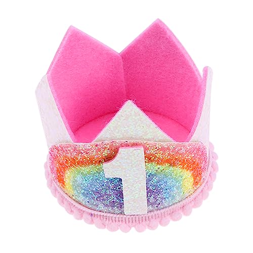 TOYANDONA Kronenhut Mit Geburtstagsschärpe Und – Für Geburtstagsparty Babyparty – Regenbogen-kronen-stirnband Foto-requisite TOYANDONA Kronenhut Mit Geburtstagsschärpe Und – Für Geburtstagsparty Babyparty – Regenbogen-kronen-stirnband Foto-requisite von TOYANDONA