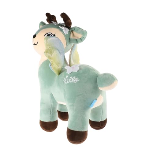 TOYANDONA 1Pc Deer Puppe Gefülltes Kissen Plüsch Kissen Entzückende Puppe Gefüllte Puppe Dekokissen Tiere Rückenkissen Pp Baumwolle Grün TOYANDONA 1Pc Deer Puppe Gefülltes Kissen Plüsch Kissen Entzückende Puppe Gefüllte Puppe Dekokissen Tiere Rückenkissen Pp Baumwolle Grün von TOYANDONA