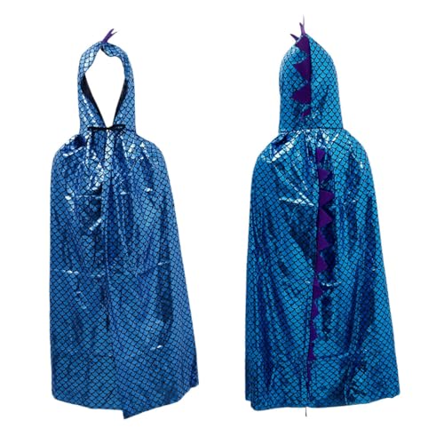 TOYANDONA 1Pc Halloween Dinosaurier Cape Cape Kinderkostüme Halloween Kostüme Umhang Kostüm Kleinkind Dinosaurier Kostüm Kapuze Kleinkind Halloween Kostüm Party Junge Outfits Blauer Stoff von TOYANDONA