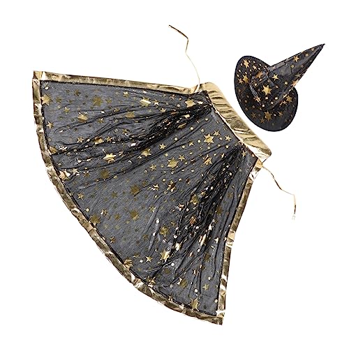 TOYANDONA 1Satz Cape für Cosplay Umhang mit Hut für Halloween und Bühnenaufführungen Bequem und Kleine und Hexen mit Sternmuster TOYANDONA 1Satz Cape für Cosplay Umhang mit Hut für Halloween und Bühnenaufführungen Bequem und Kleine und Hexen mit Sternmuster von TOYANDONA